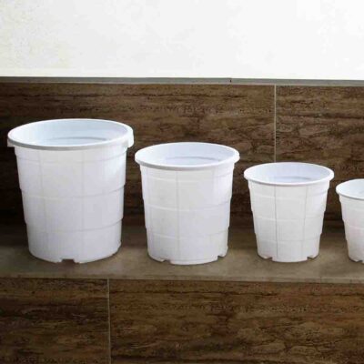 گلدان های پلاستیکی مدل سطلی مناسب حیاط و فضای باز